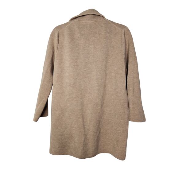 J.Crew S Open-front Sweater-blazer Merino Wool Career Classic Camel Brown - Picture 2 of 4